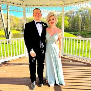 Bridesmaid dress dusty sage color size four